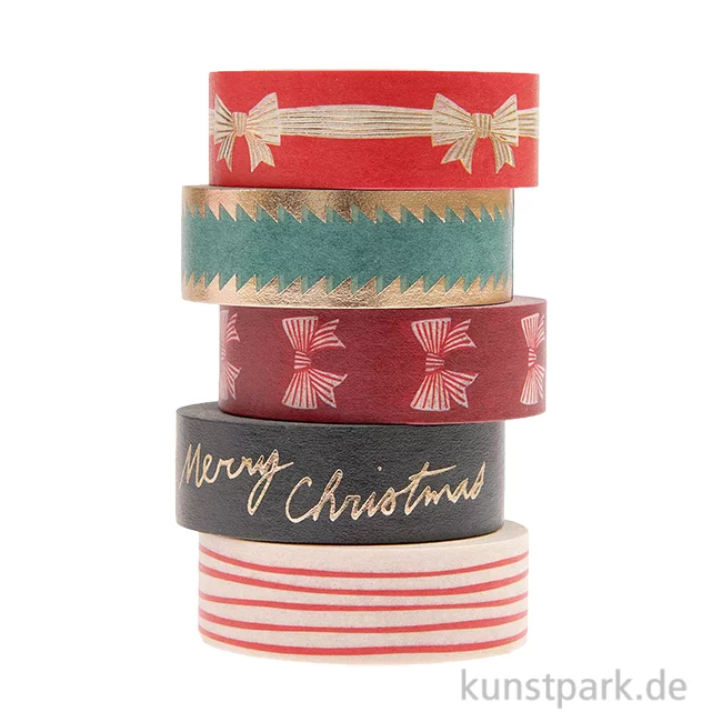 Artikelbild 1 des Artikels “Washi Tape Set - Christmas Bows, Classic, 5 Stück, je 10 m “