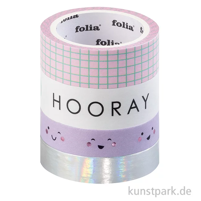 Artikelbild 1 des Artikels “Washi-Tape Set - HAPPY VIBES, Hotfoil, 4 Rollen, je 5 m “