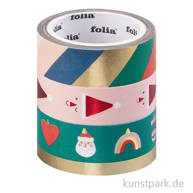 Artikelbild 1 des Artikels “Washi-Tape Set - MERRY JINGLING, Hotfoil, 4 Rollen, je 5 m “