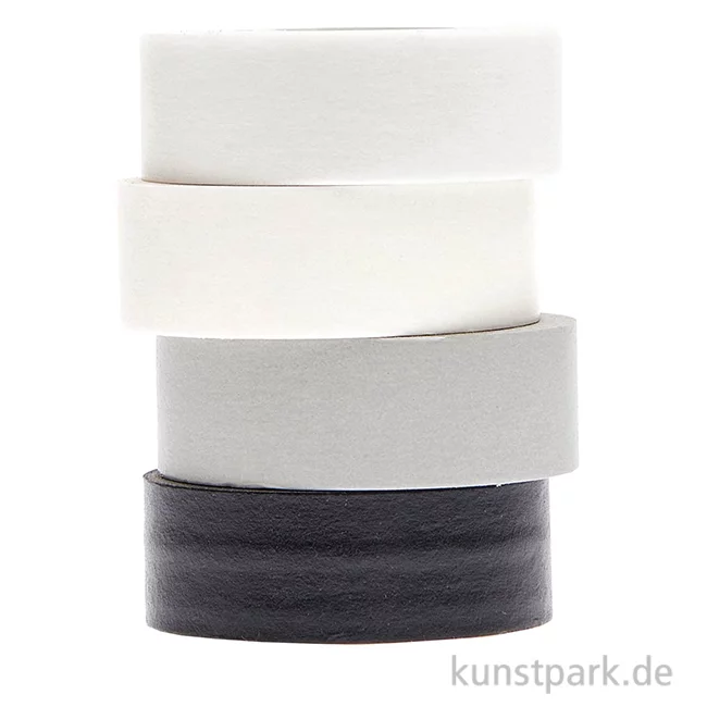 Artikelbild 1 des Artikels “Washi Tape Set - Schwarz & Weiß, 4 Stück, je 10m “