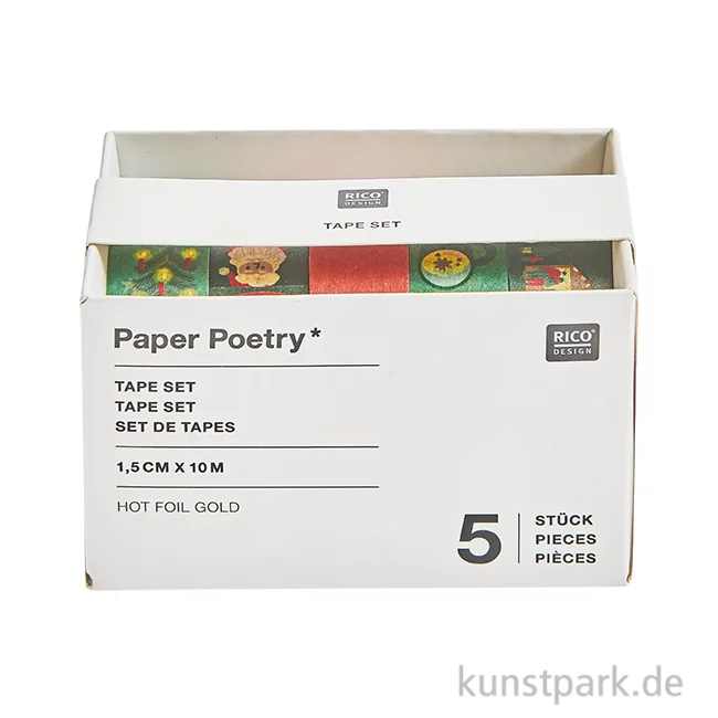 Artikelbild 1 des Artikels “Washi Tape Set - Weihnachtsmarkt, Classic, 15 mm, 5 Stück, je 10 m “