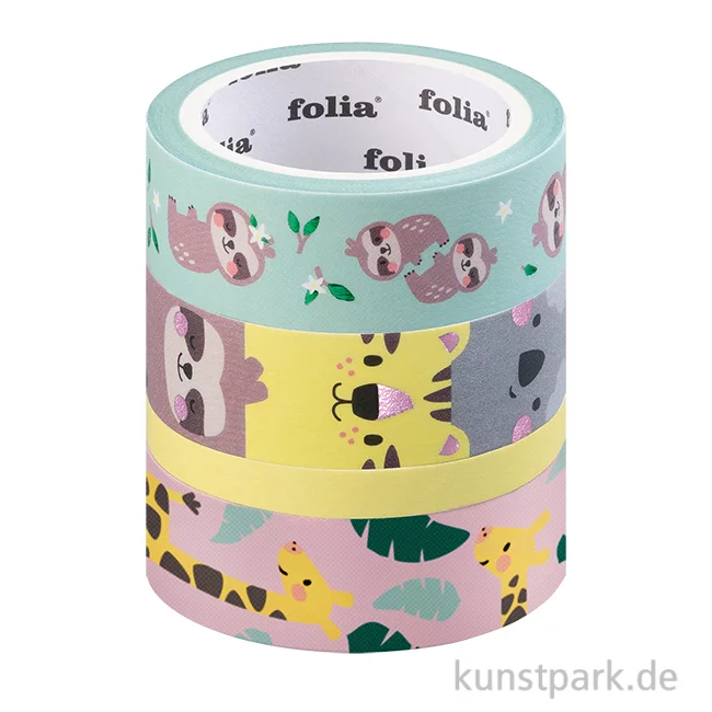 Artikelbild 1 des Artikels “Washi-Tape Set - WILDLIFE, Hotfoil, 4 Rollen, je 5 m “
