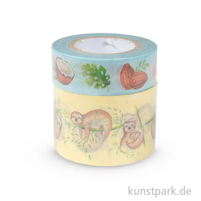 Artikelbild 1 des Artikels “Washitape Faultier 2er Set, 15 + 30 mm, Länge 10 m “
