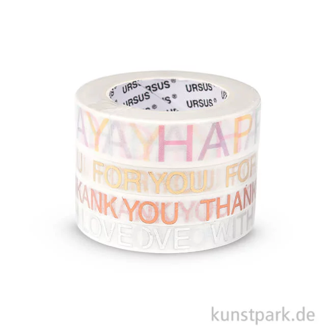 Artikelbild 1 des Artikels “Washitape - Schöne Worte, 4er Set, 10 m “
