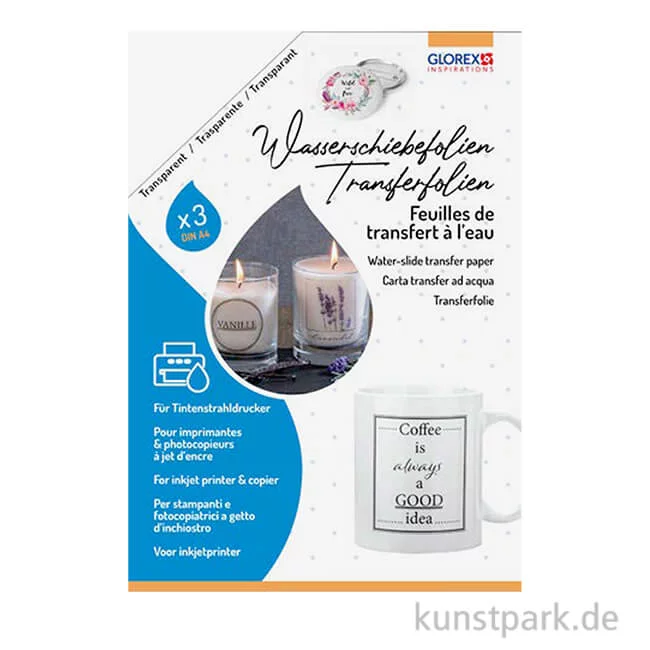 Artikelbild 1 des Artikels “Wasserschiebefolie für Tintenstrahldrucker, A4, 3 Stück “