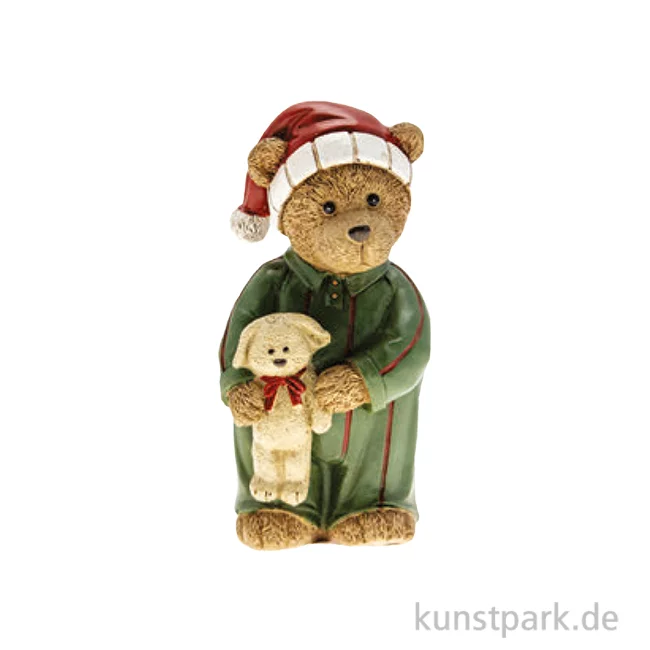 Artikelbild 1 des Artikels “Weihnachtsbär im Schlafanzug, Keramik, Grün, 6 x 5,7 x 12,6 cm “