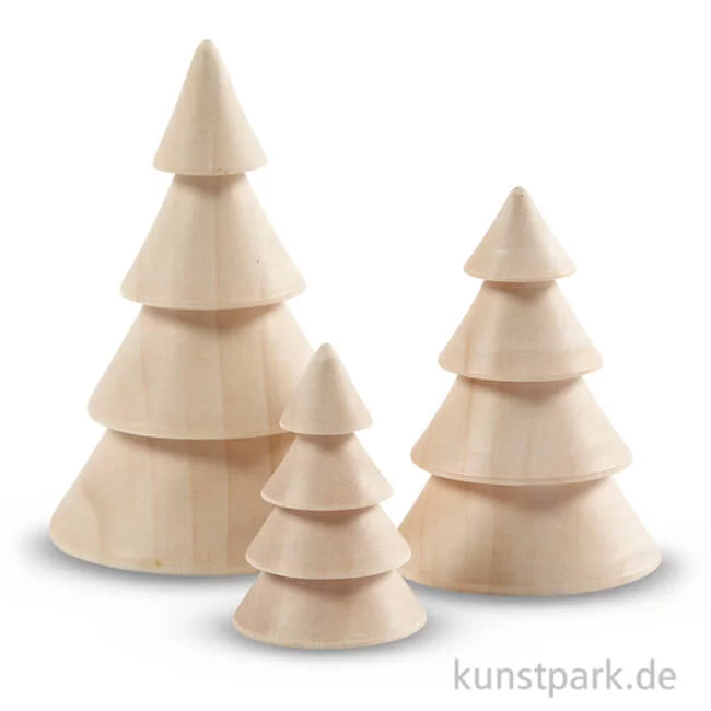 Artikelbild 1 des Artikels “Weihnachtsbäume aus Holz, 5 - 10 cm, 3 Stück “