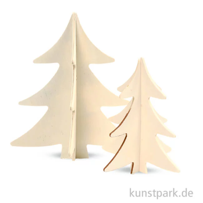 Artikelbild 1 des Artikels “Weihnachtsbaum aus Holz, Höhe 13 + 18 cm, 2 Stück “