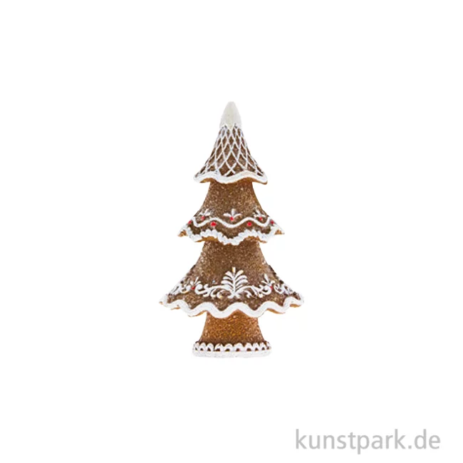 Artikelbild 1 des Artikels “Weihnachtsbaum, Keramik, Lebkuchen, Braun-Weiß, 6,1 x 4,6 x 11 cm “