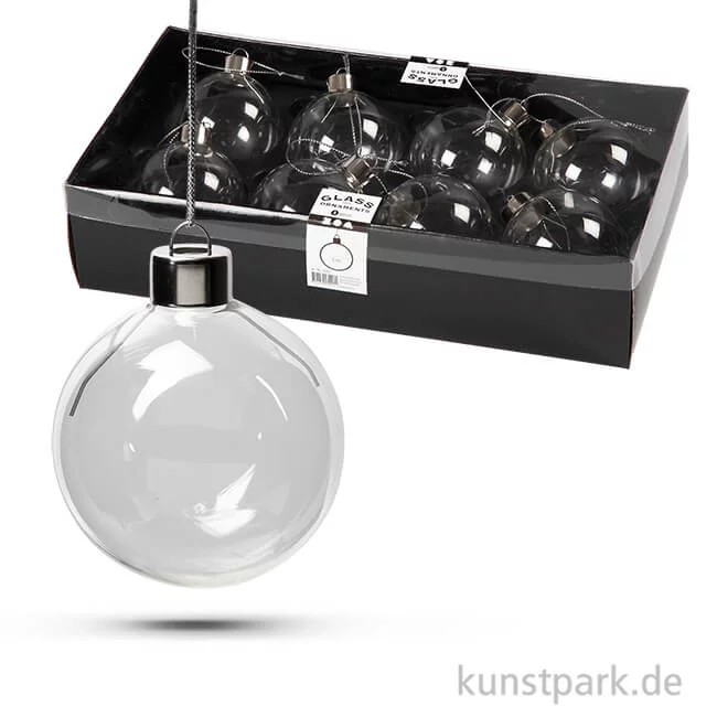 Artikelbild 1 des Artikels “Weihnachtskugel aus Glas, Durchmesser 5,9 cm, 8 Stück “