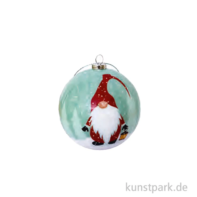 Artikelbild 1 des Artikels “Weihnachtskugel Grün mit Wichtel, 7,5 cm “