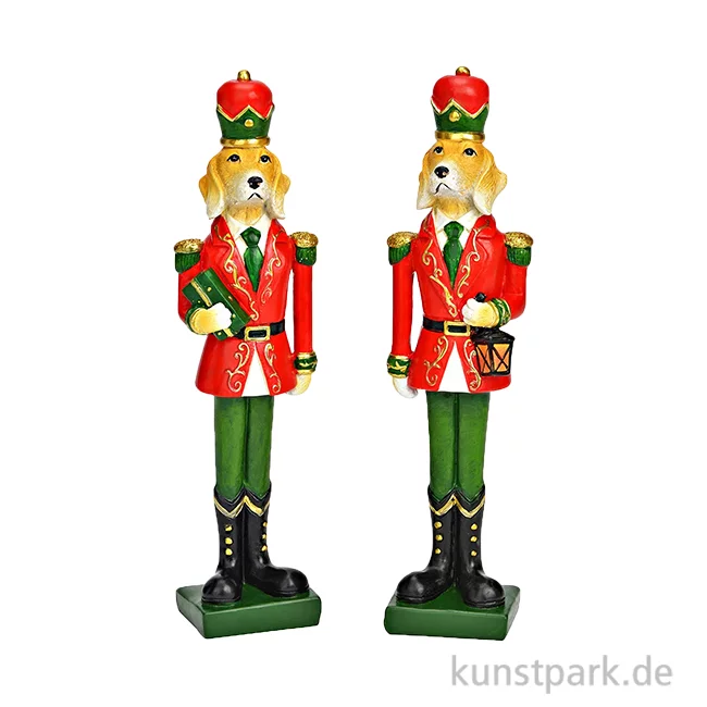 Artikelbild 1 des Artikels “Weihnachtssoldat Deko Hund, Poly, Rot / Grün, Sortiert, 5 x 22 x 4 cm “