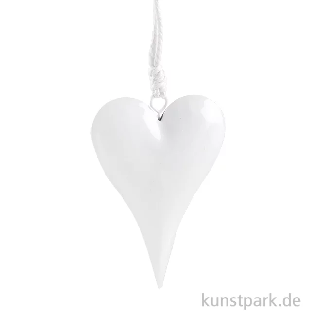 Artikelbild 1 des Artikels “Weißes Metallherz mit Aufhänger 10 x 15,5 x 2,5 cm“