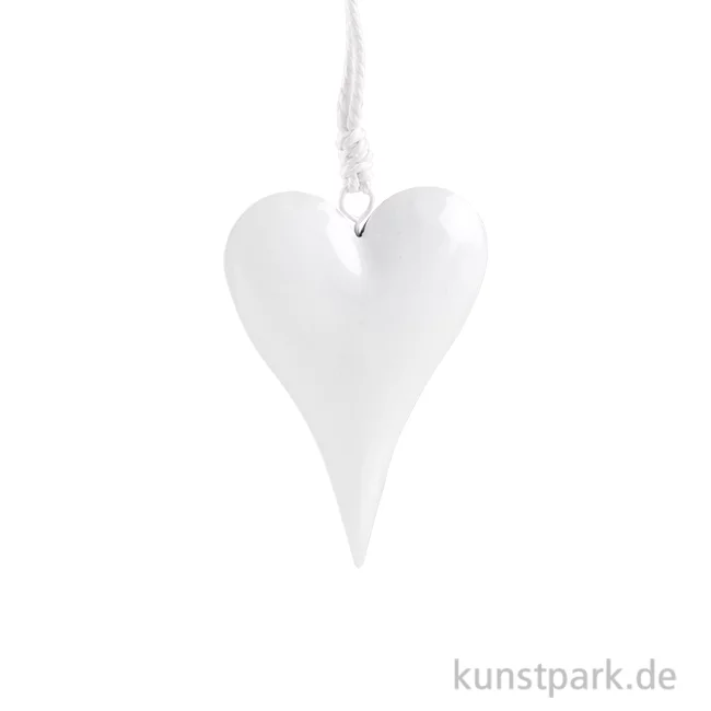 Artikelbild 1 des Artikels “Weißes Metallherz mit Aufhänger 8,2 x 12,3 x 2,2 cm“