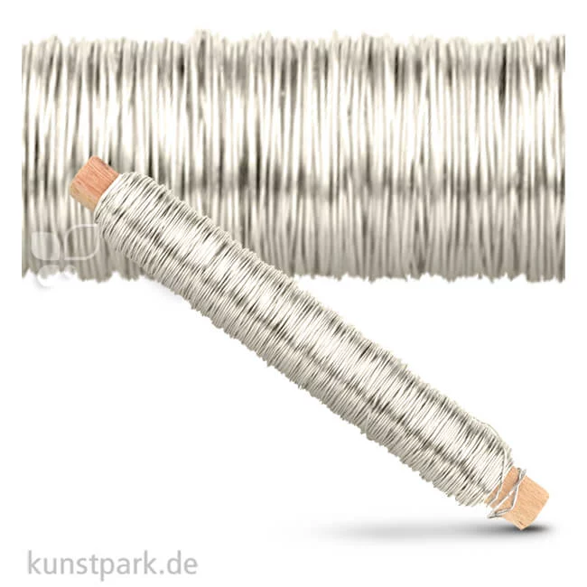 Artikelbild 1 des Artikels “Wickeldraht 0,5 mm 50 Meter 100 g | Silberfarben“