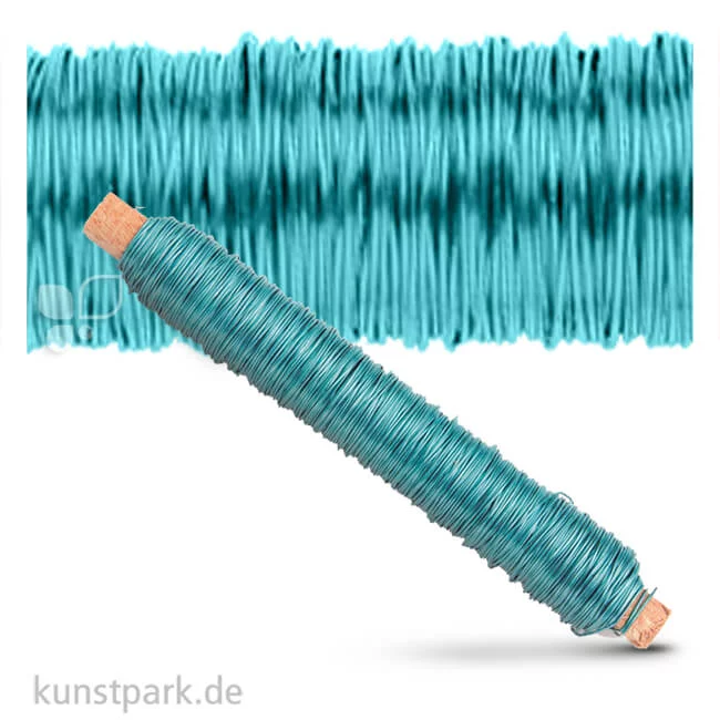 Artikelbild 1 des Artikels “Wickeldraht 0,5 mm 50 Meter 100 g | Türkis“