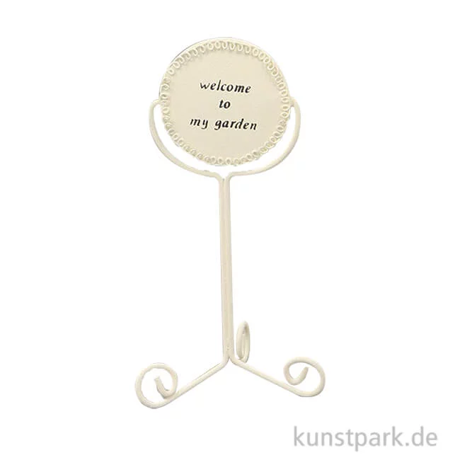 Artikelbild 1 des Artikels “Minigarten Willkommensschild - Weiß,14 cm “