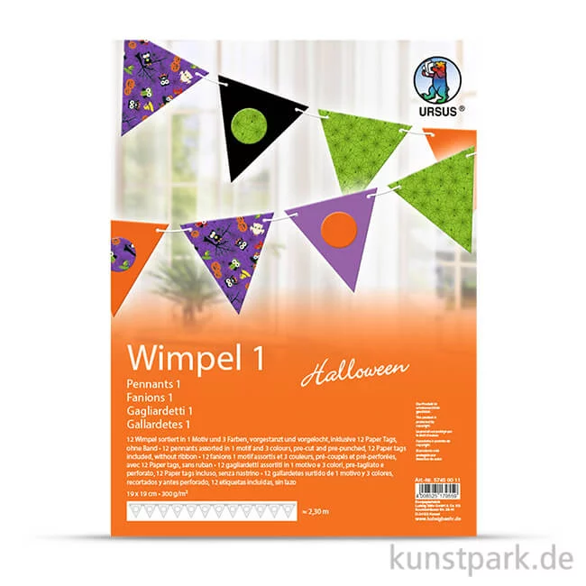 Artikelbild 1 des Artikels “Wimpel-Kette Halloween - Dreieck, Länge 2,30 m “