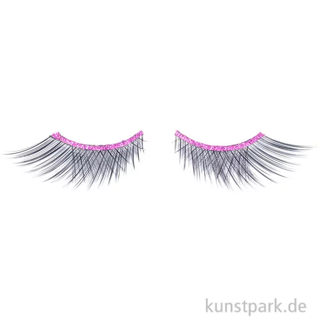Artikelbild 1 des Artikels “Wimpern, Schwarz gekreuzt mit pinkfarbenen Band “