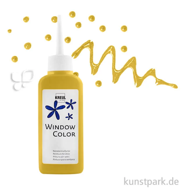 Artikelbild 1 des Artikels “KREUL Window Color Glasmalfarbe 80 ml Einzelfarbe | Gold“