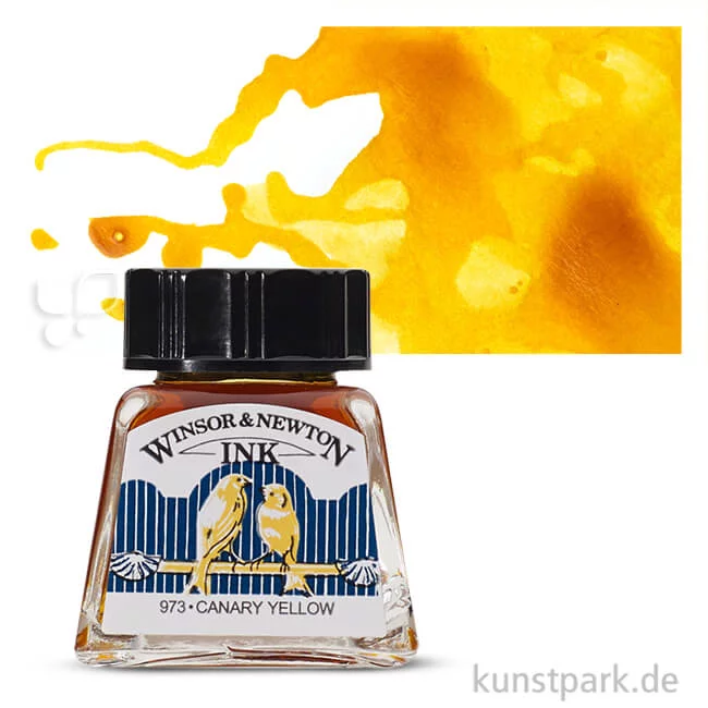 Artikelbild 1 des Artikels “Winsor & Newton Drawing Ink, 14 ml Einzelfarbe | Kanariengelb“