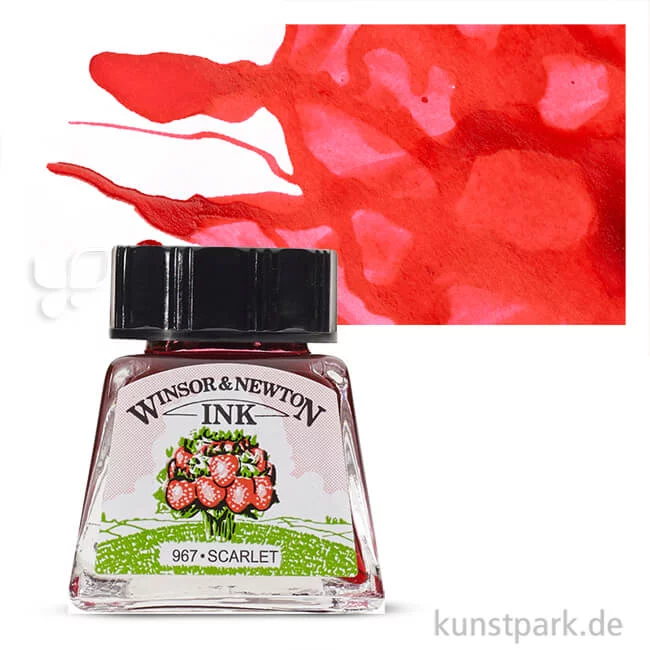Artikelbild 1 des Artikels “Winsor & Newton Drawing Ink, 14 ml Einzelfarbe | Scharlach“
