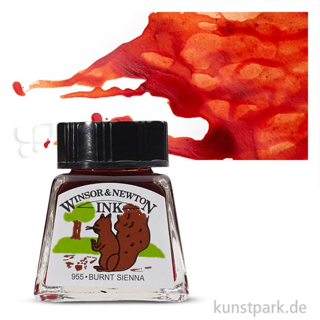 Artikelbild 1 des Artikels “Winsor & Newton Drawing Ink, 14 ml Einzelfarbe | Siena gebrannt“