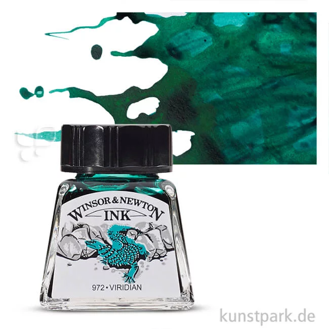 Artikelbild 1 des Artikels “Winsor & Newton Drawing Ink, 14 ml Einzelfarbe | Viridian“