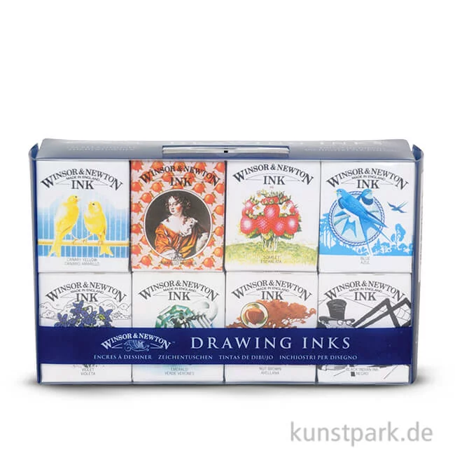 Artikelbild 1 des Artikels “Winsor & Newton INK Henry Einführungsset mit 8 x 14 ml Flaschen “