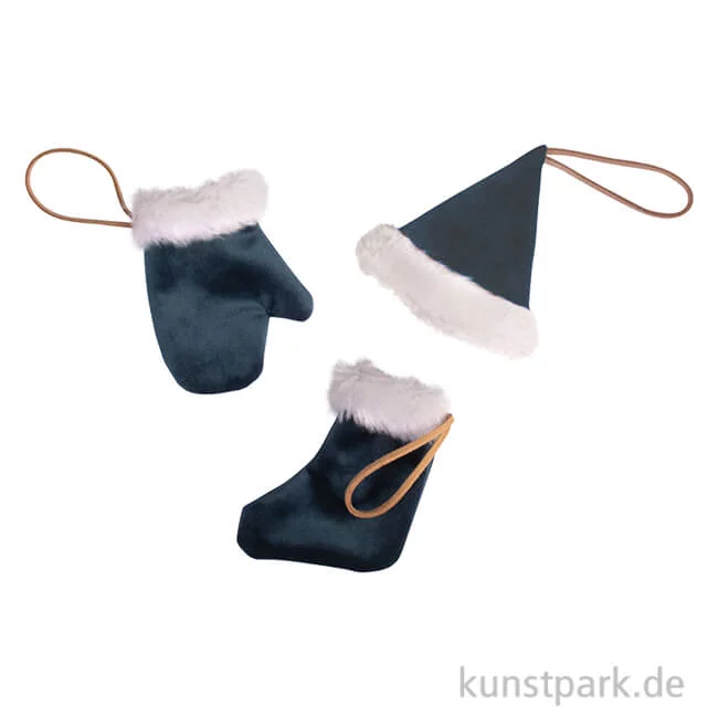 Artikelbild 1 des Artikels “Winteraccessoires zum Hängen - Mitternachtsblau, 6,5 x 8 cm, 3 Stück “