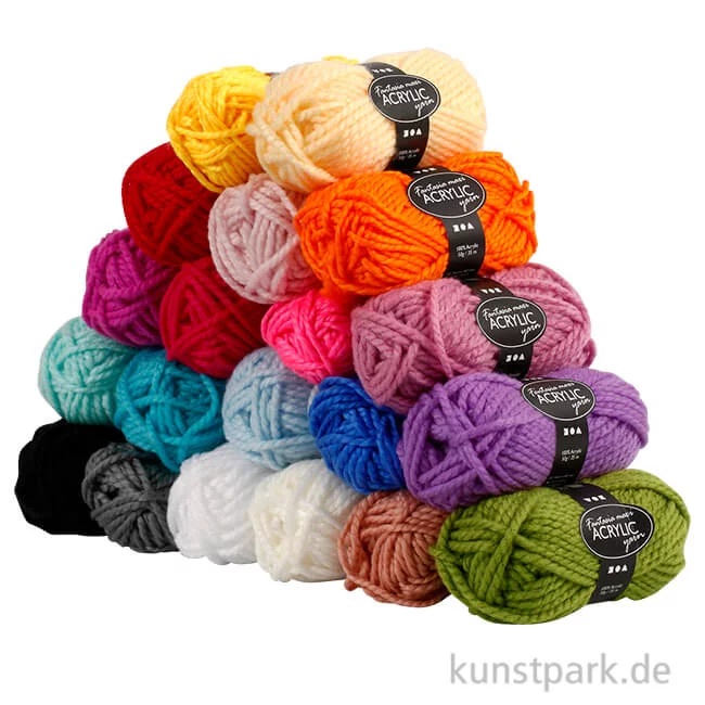 Artikelbild 1 des Artikels “XXL Set - Wolle aus 100 % Polyacryl, 35 m, Maxi, 20 x 50 g sortiert “