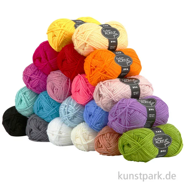 Artikelbild 1 des Artikels “XXL Set - Wolle aus 100 % Polyacryl, 80 m, 20 x 50 g sortiert “