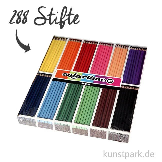 Artikelbild 1 des Artikels “XXL Set - Colortime Buntstifte Basisfarben - 288 Stifte für Kindergärten “