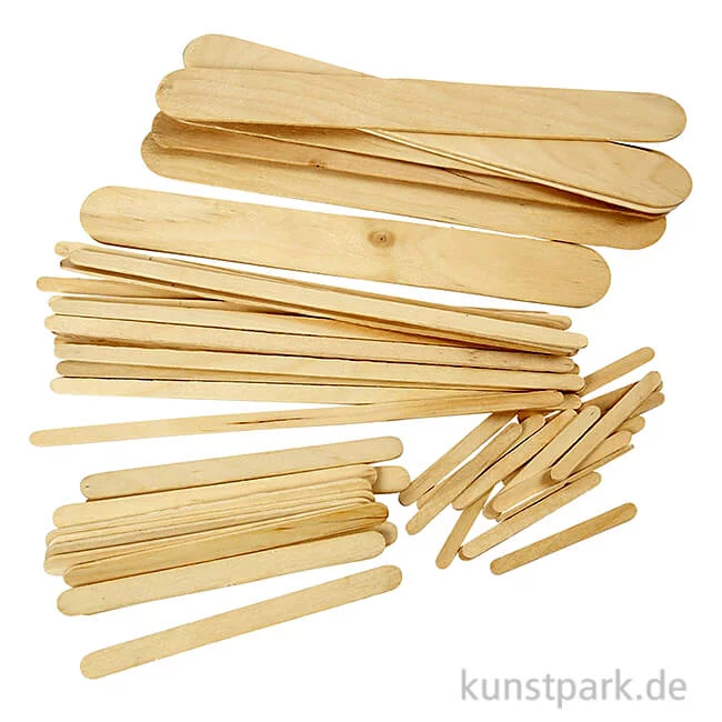 Artikelbild 1 des Artikels “XXL Set - Eisstiele zum Basteln, Holzstäbchen in 4 Größen, 4250 Stück “