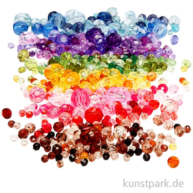 Artikelbild 1 des Artikels “XXL Set - Facettenperlen, Durchmesser 4 - 12 mm, 7 x 250 g “