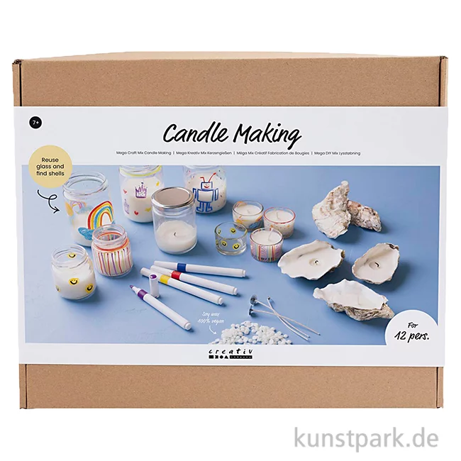 Artikelbild 1 des Artikels “XXL Set - Kerzengießen mit Sojawachs und Zubehör für 12 Personen “