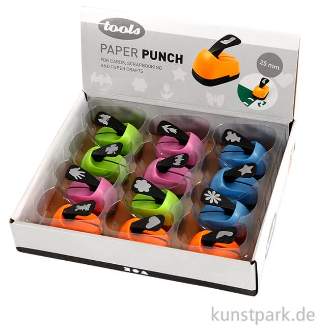 Artikelbild 1 des Artikels “XXL Set - Papierstanzer in Karton, 25 mm, 12 Stück “