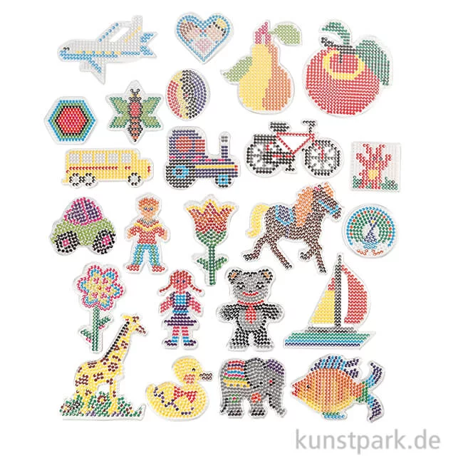 Artikelbild 1 des Artikels “XXL Set - Steckbretter für Bügelperlen, 24 Stück sortiert “