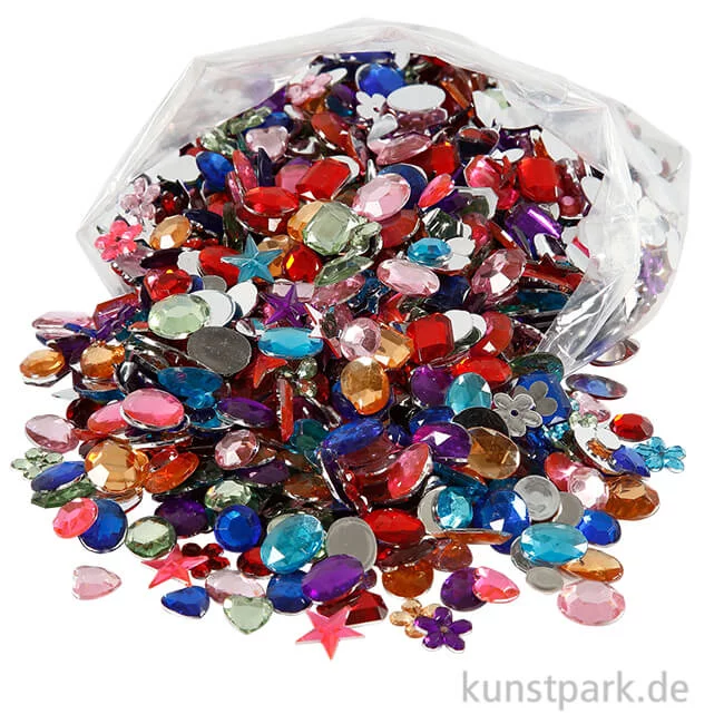 Artikelbild 1 des Artikels “XXL Set - Strass Glitzersteine zum Basteln, 10-15 mm, 1600 Stück “