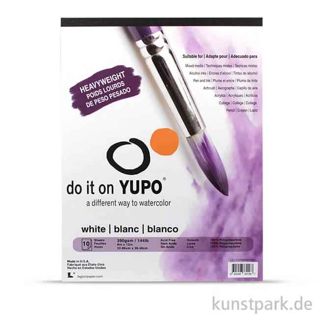 Artikelbild 1 des Artikels “YUPO Aquarellpapier, 10 Blatt, 390g 28x35 cm“
