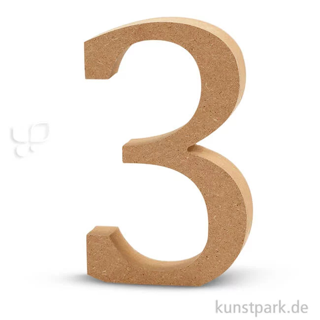Artikelbild 1 des Artikels “Zahlen aus Holz, 13 cm 2 cm | 3“