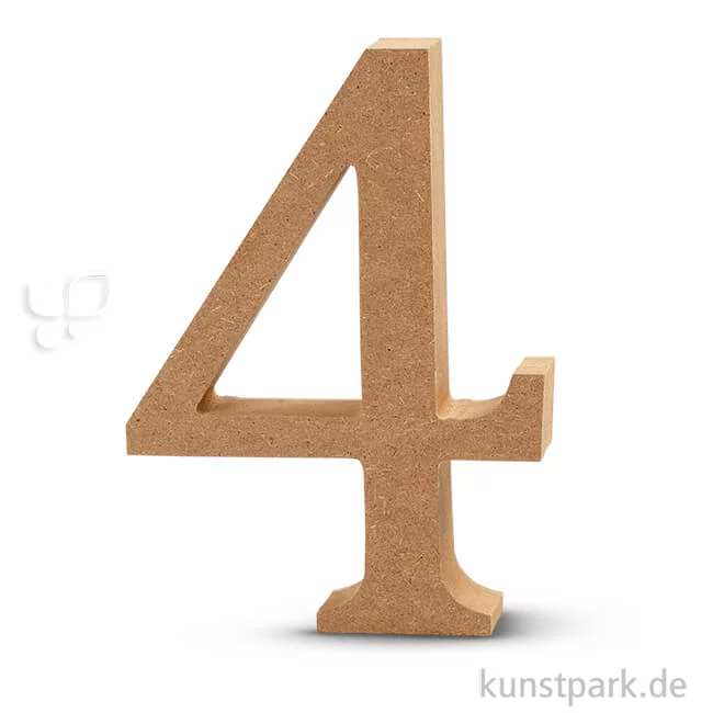 Artikelbild 1 des Artikels “Zahlen aus Holz, 13 cm 2 cm | 4“