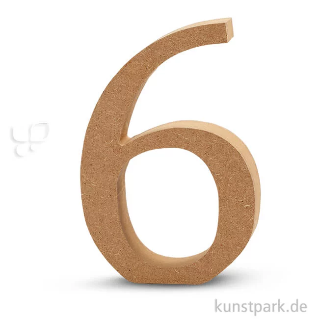 Artikelbild 1 des Artikels “Zahlen aus Holz, 13 cm 2 cm | 6“