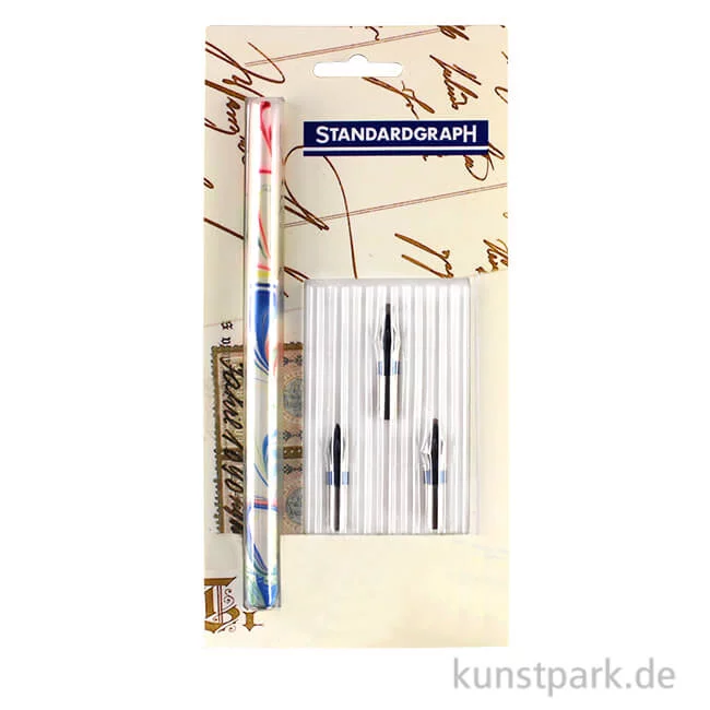 Artikelbild 1 des Artikels “Zierschriftenfeder-Starter-Set mit Federhalter & 3 Zierschriftenfedern “