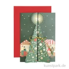 Artikelbild 1 des Artikels “3D Klappkarte - Weihnachtsmarkt mit Baum, B6 “