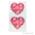 Artikelbild 1 des Artikels “3D Sticker - 2 Herzen Rosen, Rot “