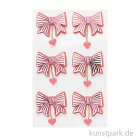 Artikelbild 1 des Artikels “3D Sticker - Schleifen mit Herzen, Peach, 6 Aufkleber “