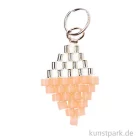 Artikelbild 1 des Artikels “Anhänger Brick-Stitch - Raute, Silber-Rosa “