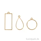 Artikelbild 1 des Artikels “Anhänger Metall Fassung - Rechteck, Tropfen & Rund, Gold “