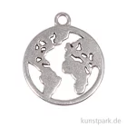 Artikelbild 1 des Artikels “Anhänger Metall - silberne Weltkarte, 2 Stück “
